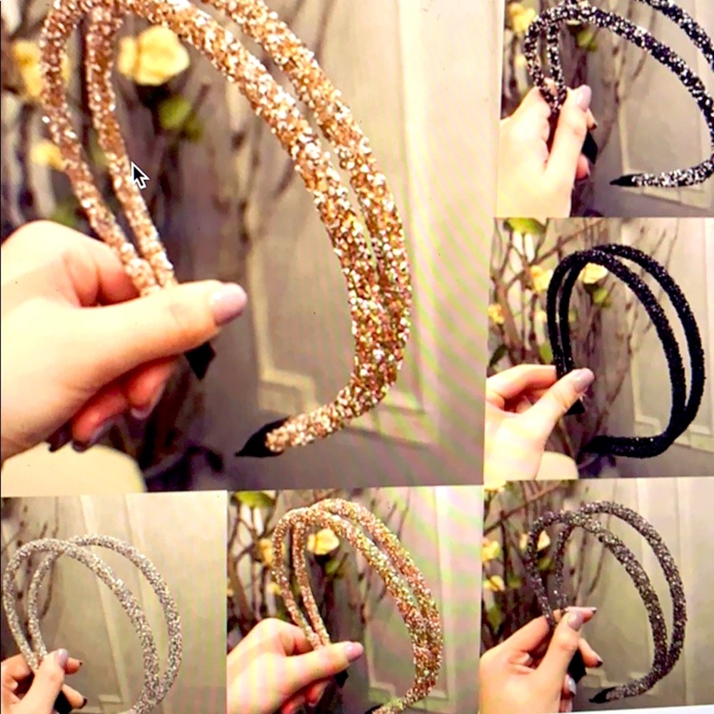 SALE 2 for 18… Mix & Match! Crystal Soft Double Attached Rhinestone Headband.